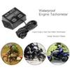 Auto Electronics Waterproof Digital Engine Tach Hour Meter Tachometer Gauge Engine RPM LCD Display For Motorcycle Motor Stroke Engine Car Boat