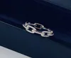 Anello di collegamento a catena in argento sterling 925 con diamanti CZ Anelli per dita da sposa Hop Hip Regalo di gioielli di moda per le donne235S2303019