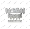 2021 Grills hip hop braces gold Fangs micro inlaid zircon teeth trend decorative body8279035