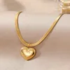 Chaînes Zovoli Gold Couleur Collier en acier inoxydable pour femmes Bijoux Love Heart Pendentif Cadeau d'anniversaire