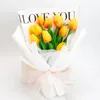 Decoratieve bloemenkransen 35 STKS Tulp Kunstmatige Real Touch Boeket Nepdecoratie voor Bruiloftsbenodigdheden Home Decor Valentijnsdag 231213
