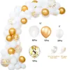 Christmas Decorations 112Pcs Balloon Garland Arch Kit White Pink Gold Latex Balloons Baby Shower Girls Boy Bridal Wedding Party Backdrop Decor 231213