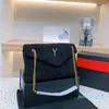 Shoulder Bags Fashions Wool Handbags for Womens Winter Chain Shoulder Bag Crossbody Gold Letter Fur Totes 2024