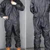 Raincoats 2 PCS Fashion Motorcykel Regnrock /Conjoined Raincoat /Overalls Män och kvinnor Fission Rain Pock Black L XL