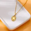 Pendant Necklaces Stainless Steel Necklace Sun Heart For Women Neckalce Choker Everyday Trend Gold Color Jewelry Couple Accessories