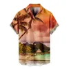 Koszule swobodne Summer Vintage Top Printed 3D The Lose Hawaiian Męska koszula plaża Aloha Modna odzież Ropahombre 823