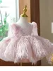 Girl s Dresses Pink Luxury Children s princess Costume Infant Gown baby Girls Birthday for Prom Weddings Party Christmas Kids Clothing 231213