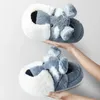 Sandals Cute Fluffy Schnauzer Slipper's 3D Animal Home Fur Loafer Unisex Mules Shoes Indoor Slippers Family Matching 231212