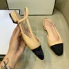 Designer Slingback Sandaler Luxury Heels Women Bowknot Dress Shoes Casual Flats Loafers Fashion Ballet Dance Shoe Office Loafer Womens Ladies Slip On Boat