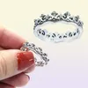 Tamanho 610 Lady Girls 925 Sterling Silver Ring Jewelry mais recente S925 Punk Style Cycle Crown 5564138