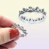 Tamanho 610 Lady Girls 925 Sterling Silver Ring Jewelry mais recente S925 Punk Style Cycle Crown 2316135