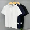 Polos męski w 100% z bawełny kolor kontrastowy Lapel Polo Shirt krótkie rękawy męskie koszulka T-Shirt Summer High-end Trend Casual Youth Paul Shirt 231212