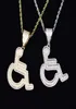 Colares Pingente Iced Out Disabled Wheelchair Logo Colar Ouro Prata Cor Bling CZ Cristal Hip Hop Rapper Chain Para Homens Mulheres 2703347