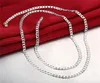 4mm Men039S Sterling Silver Plated Side Chains Halsband 1630 Inches GSSN132 Fashion Lovely 925 Silver Plate Jewely Neckor 4987594