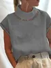 البلوزات النسائية قميص عتيقة Mujer Blouse Blouse Solid Cotton Summer Disual Chic Tunic Hallow Stand Stand Stand Plusas كبير الحجم