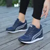 Hoogte toenemende schoenen lente herfst wiggen sneakers ademen 6 cm veter hoogte verhogen schoenen vrouwen mode slip op casual schoenen vrouw 231213