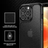 12 För iPhone 11 13 Pro Max -fall Kolfiberstextur Transparent akrylskydd XR X XS 7 8 Plus Luxury stockproof Armor stötfångare