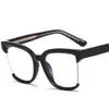 Solglasögon Half Frame Square Reading Glasses Women Fashion Recept Eglaslasses Sexig Retro Red Leopard Clear Anti Blue Light 1S260i