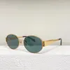 Sonnenbrille 2023 Gold Silber Schwarz Metall Oval Kleiner Rahmen Hochwertige Damen 40235 Mode Herren Brillen 40253