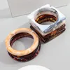 Bangle FishSheep Vintage Acrílico Leopardo Imprimir Bangles Pulseiras para Mulheres Boho Tortoiseshell Redondo Wide Cuff Jóias Presentes