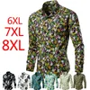 Herrklänningskjortor LAPEL BUTGUP Youth Trend Bird Digital Printing Gratis strykning LongSleeved 231212