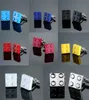 Мужские запонки HYX, разноцветные кирпичи, дизайн, синий, красный, черный, 8 вариантов цвета, медные, новинка, запонки, оптовая продажа3743472