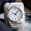 Nowy automatyczny mechaniczny męski sport zegarek czarny biały numer szafirowe zegarki szklane zegarki Eksplorator ze stali nierdzewnej Mężczyzna na rękę