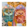 Andra leksaker Sydkorea Hushållsprodukter Plastiska drickskoppar med ST -tecknad björnformad Summer Sile Sippy Cup Drop Delivery Dhcil