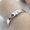 Кольца кластера из серебра 925 пробы, двойное полое обручальное кольцо в форме сердца, темпераментный стиль для женщин и девочек, рождественские обручальные украшения, подарки