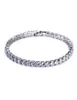 Charmarmband 4mm Cubic Zirconia tennisarmband för kvinnor isade ut kedja Silverfärgarmband Men5577619