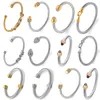 925 Silver Designer Dy Twisted Charm Armband för kvinnor Män Par Alla hjärtans dag gåvor Öppnar Pearl Bangle Dy Armband Luxury Party Jewelry With Box Wholesale