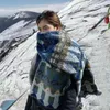 Halsdukar 2023 halsduk kvinnors extra tjocka sjal för vinter dubbel syfte värme stor tryckt