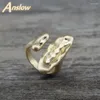 Cluster Rings Anslow 2023 Fashion Jewelry Vintage High Quality Male Men's Mental Ring For Men Unique Silver-plated Big LOW0021AR