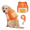 Coloque de colarinho de cães Backpack Arnness com colhinha de cachorro de estimação de bochechas de cocô de cocô de bochechas