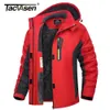 Women's Down Parkas TACVASEN Winter Ski Jackets Womens Hiking Trekking Thicken Fleece Snow Jacket Outdoor Warm Windproof Windbreaker Outwear Parka 231212