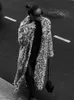 Женская кожаная зимняя искусственная длинная свободная толстая теплая мягкая пушистая леопардовая шуба Женская верхняя одежда с лацканами с рукавами Премиум фестивальные пальто 231213