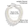 Pendant Necklaces IngeSight Z Elegant 2pcs set Imitation Pearl Beaded Choker Collar for Women 2023 Wedding Bridal Party Jewelry Gift 231213