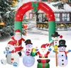 Şişme dev Noel baba şişme oyuncaklar açık havada Noel sahne dekor bahçe kemer süs partileri aksesuarlar l2207206916810