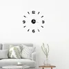 Väggklockor Multicolor Clock Sticker Creative Acrylic Mirror Watch Decor Diy Home Office Room Modern Dekoration