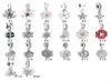 Novo 925 prata esterlina ajuste encantos pulseiras primavera flores margarida rosa trevo árvore genealógica charme para mulheres europeias casamento original moda jóias7485673