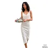 Casual klänningar Kvinnors spaghetti-rem blommig tryck Vest Mantel kjol passar kvinnor tryckt set