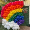 Christmas Decorations 7Colors Rainbow Latex Balloons Wedding Baby Shower Globos Happy Birthday Party Arche Ballon Anniversaire Decoration Mariage 231213