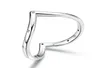 Unique European Women 925 Sterling Silver V shape Finger Rings Fashion Girls Tail Ring7604924