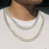 Yu Ying Pass Test de diamant 8-15mm de large Gra Moissanite diamant plaqué or 18k argent chaîne à maillons cubains pour hommes collier Hip Hop