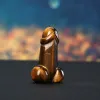 2 "Mini Penis Figurina Naturale Stone Arts and Crafts Crystal Reiki Healing Home Decoration Collezione Gemstone Quarzo Statue Sarellone Carbero