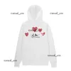 Designer Men's Hoodies Com Des Garcons Spela Sweatshirt CDG Multiheart Zip Up Hoodie XL Brand Black New 898 511 Dfashion98