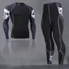 Roupa interior térmica masculina conjunto de alta qualidade ginásio calças de secagem rápida roupas de equitação quente esqui esporte terno s4xl 231212