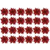 Decorações de Natal 24 Pcs Mini Decoração Flor Guirlanda Árvore Dupla Camada Acessório DIY Grinalda