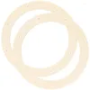 Decorative Flowers 2Pcs Round Flower Wreath Hoops Wooden Garland Chic Wood Crafts Frames DIY Practical Making Rings