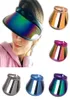 Stingy Brim Hats Summer Unisex Ladies Sun Hat Transparent Empty Top Plastic PVC Candy Color Visor Women039s Bicycle Climbing Dr7789431